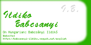 ildiko babcsanyi business card